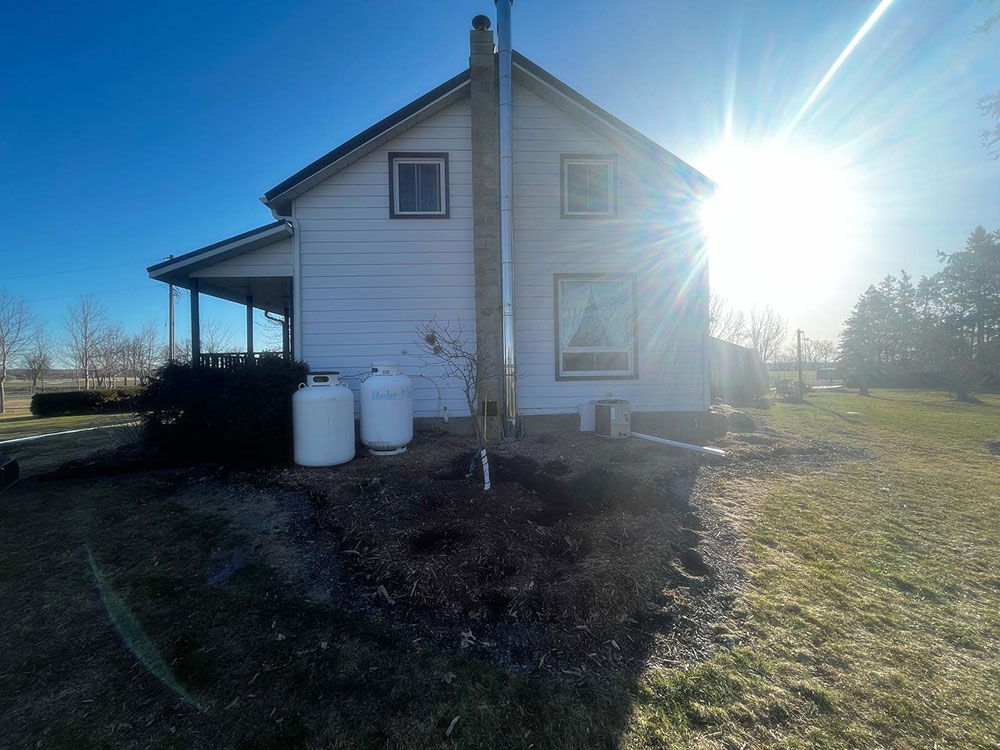 white house with sunlight